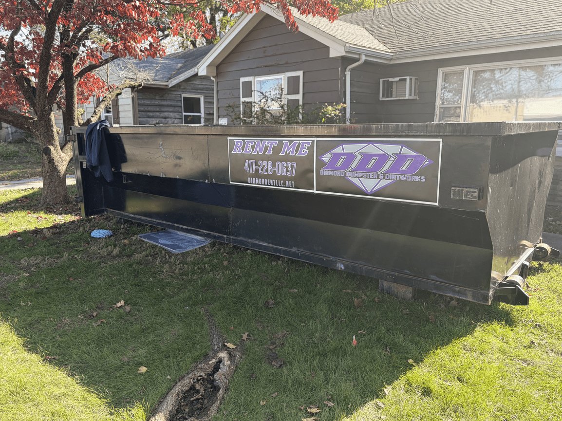 Roll-off dumpster rental delivered to a home in Springfield, MO