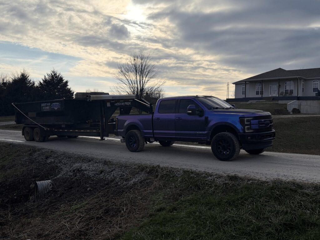 Roll-off dumpster rental at a home in the Springfield, MO area