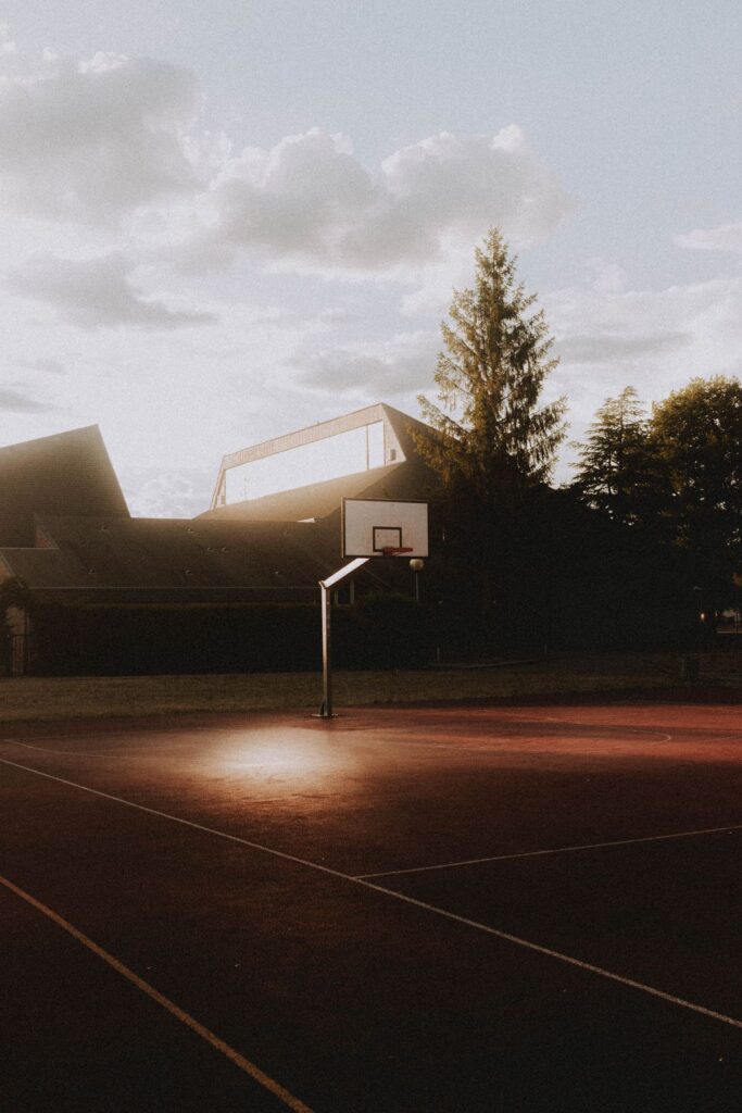 Outdoor sport court near homes